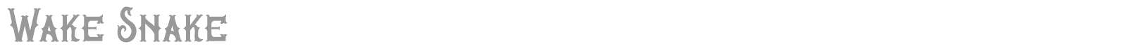 Wake Snake font preview